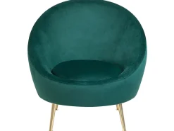 Best Beliani Nojatuoli Samettinen Vihrea Langa