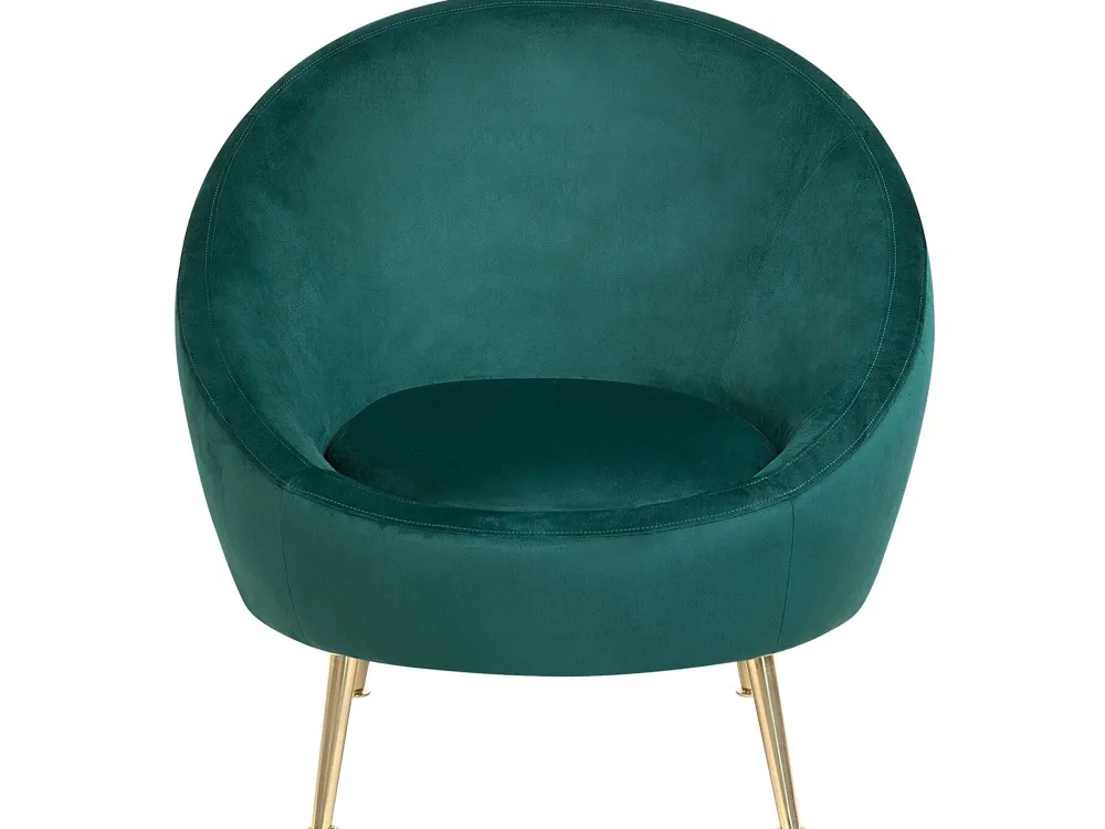 Best Beliani Nojatuoli Samettinen Vihrea Langa