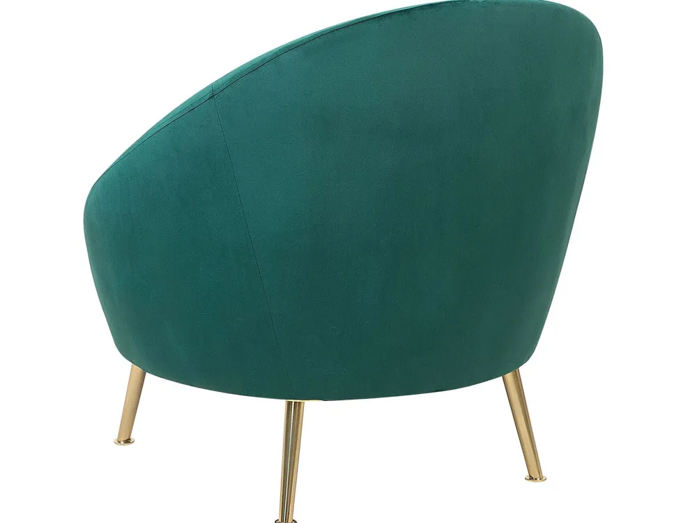 Best Beliani Nojatuoli Samettinen Vihrea Langa