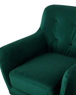 Nojatuolit<Beliani Nojatuoli Samettinen Vihrea Bodo