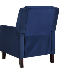 Nojatuolit<Beliani Nojatuoli Sininen Sametti Egersund