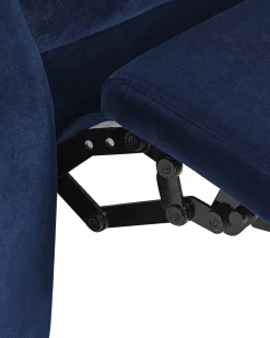 Nojatuolit<Beliani Nojatuoli Sininen Sametti Egersund