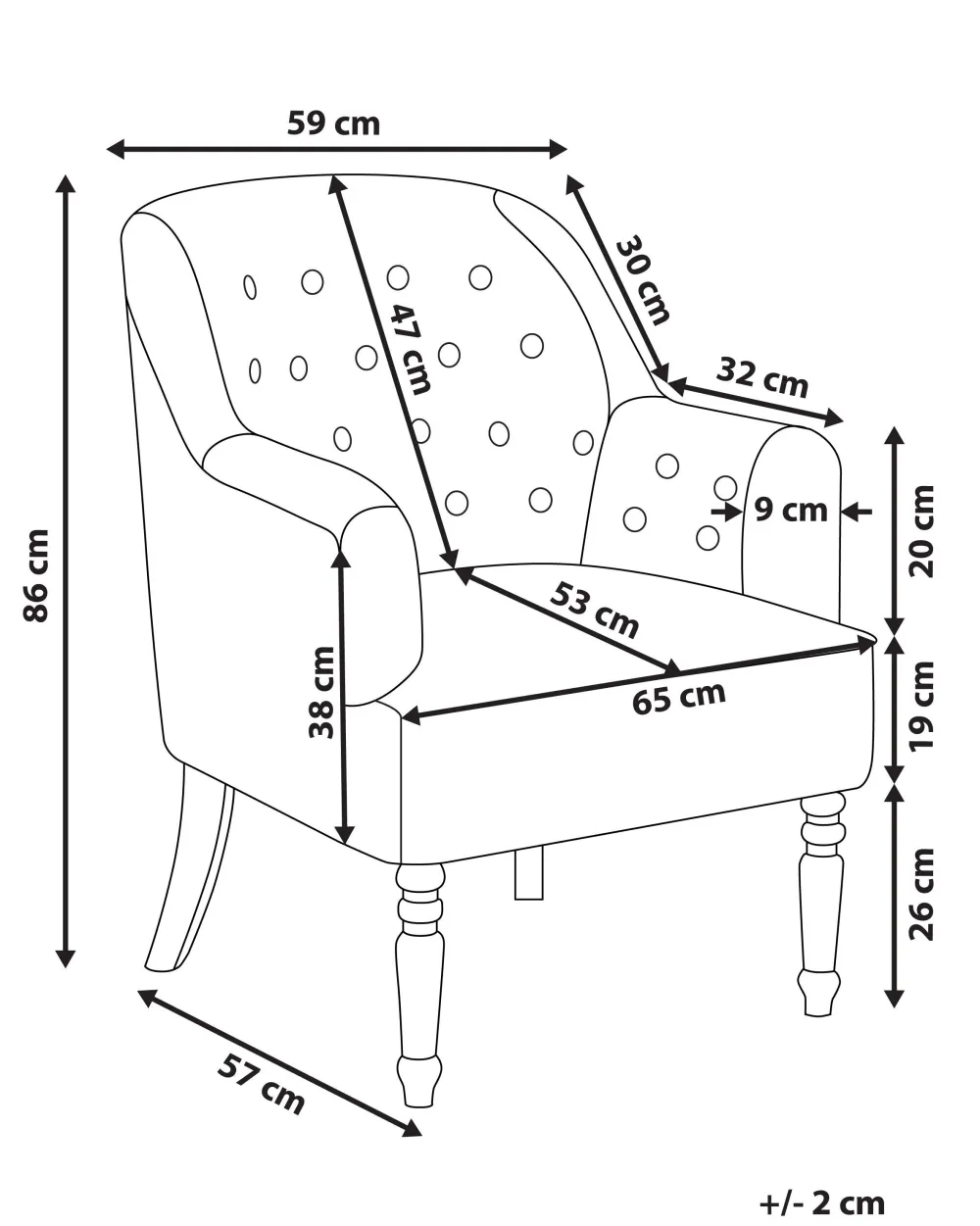 Nojatuolit<Beliani Nojatuoli Tilkkukankainen Sininen Mandal