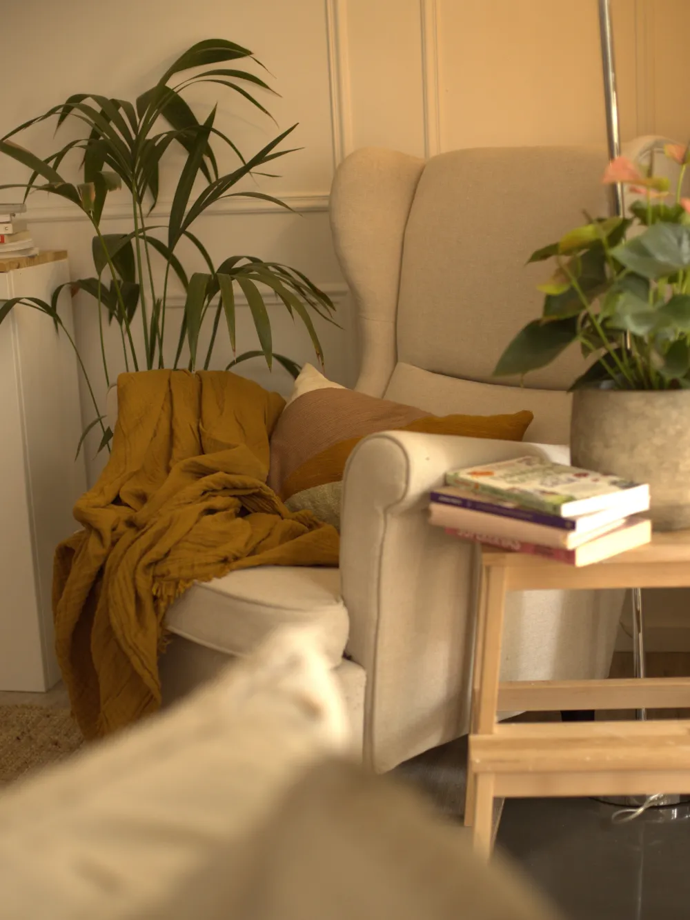 Nojatuolit<Beliani Nojatuoli Vaalea Beige Abson