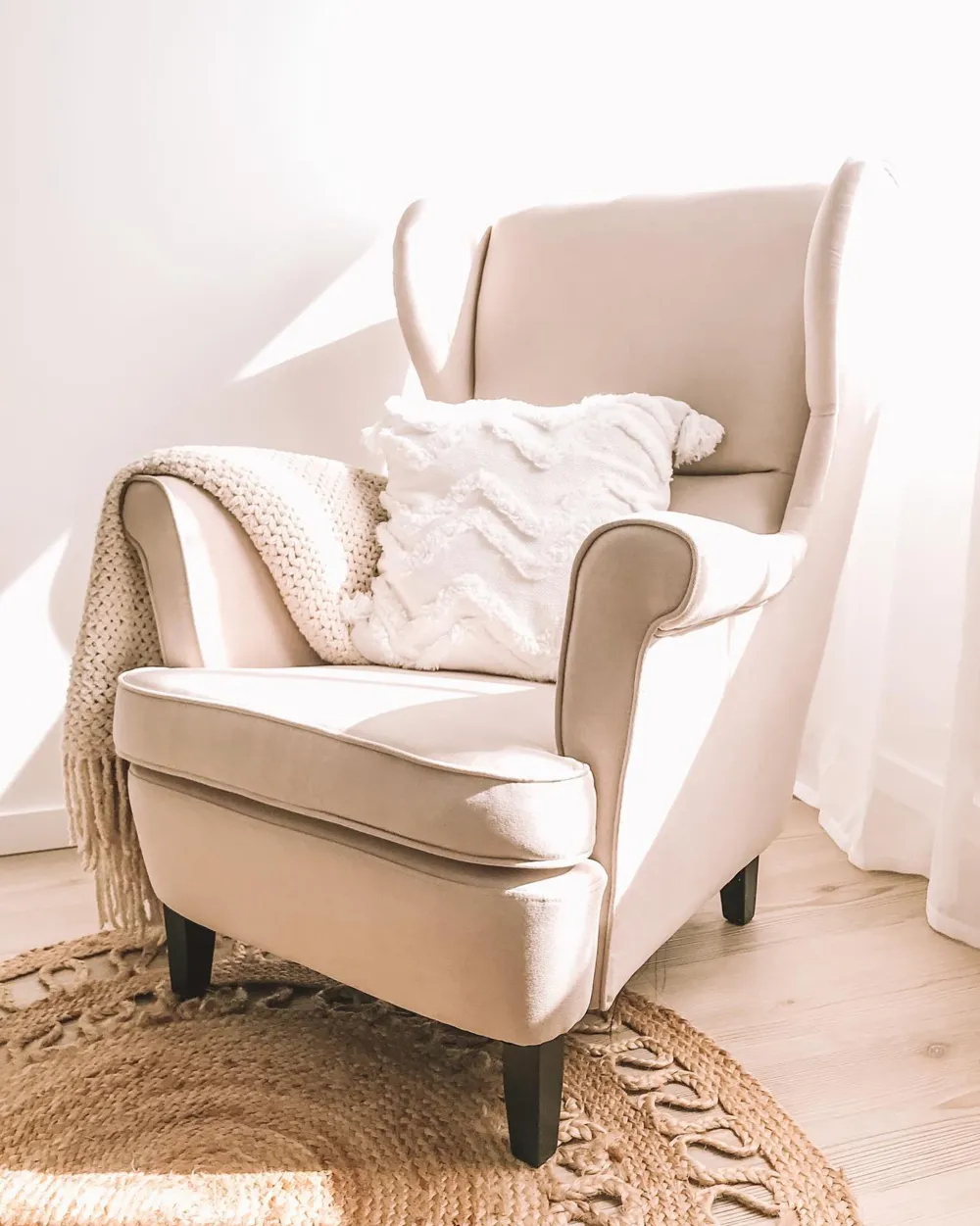 Nojatuolit<Beliani Nojatuoli Vaalea Beige Abson