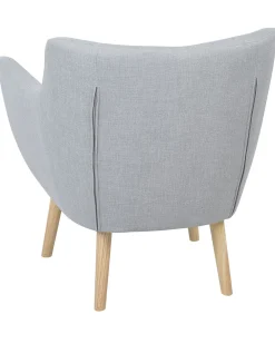 Nojatuolit<Beliani Nojatuoli Vaaleanharmaa Drammen