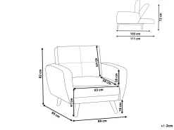 Sale Beliani Nojatuoli Vaaleanharmaa Florli