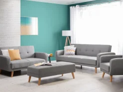 Sale Beliani Nojatuoli Vaaleanharmaa Florli