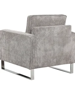 Clearance Beliani Nojatuoli Vakosametti Harmaa Vind