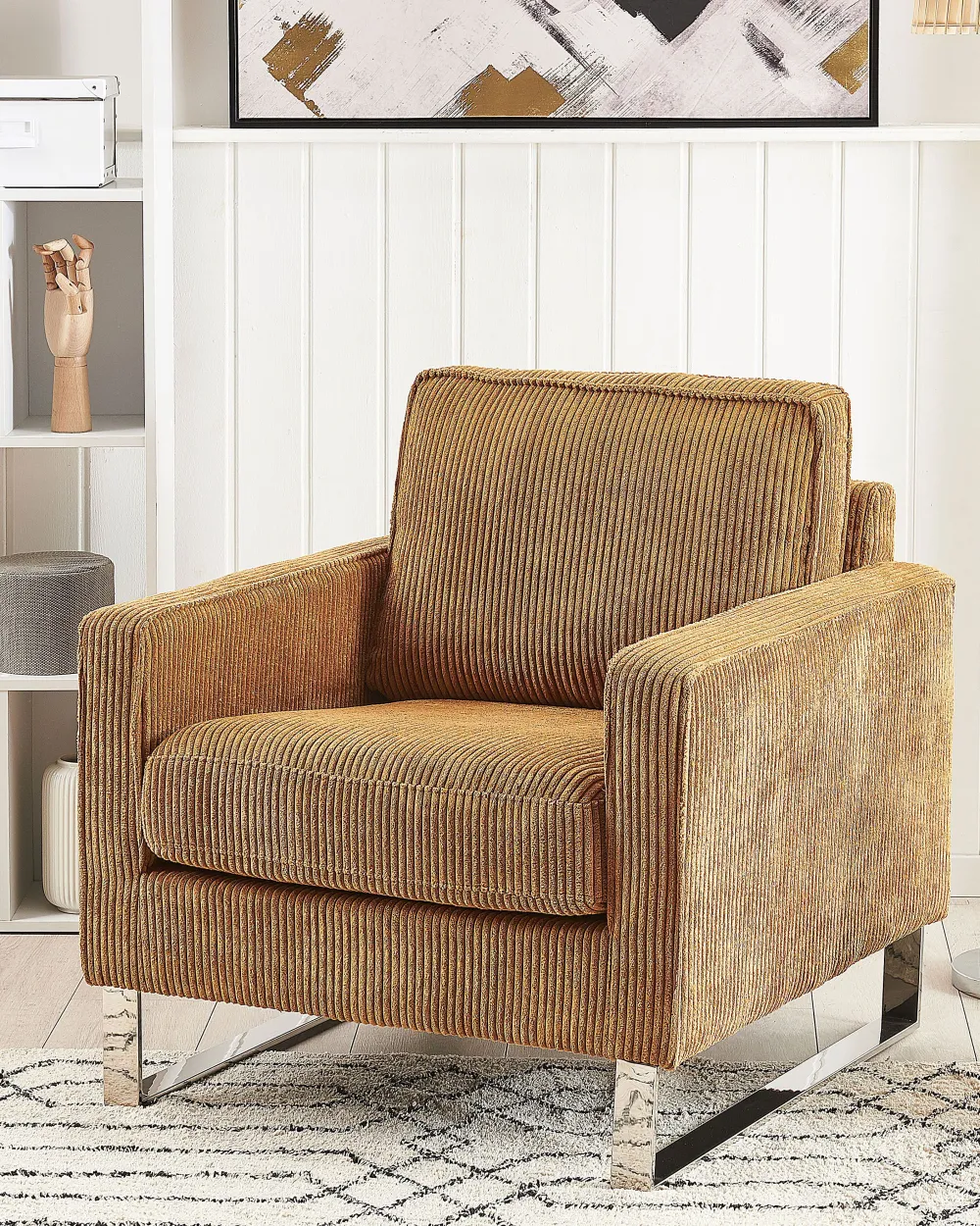 Nojatuolit<Beliani Nojatuoli Vakosamettinen Ruskea Vind