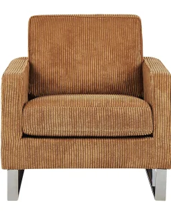 Nojatuolit<Beliani Nojatuoli Vakosamettinen Ruskea Vind