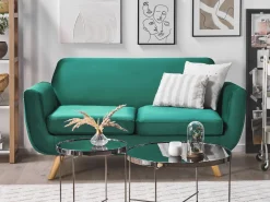 Best Beliani Paallinen 2-Istuttavaan Sohvaan Vihrea Bernes