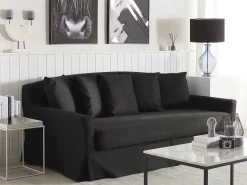 Tekstiilit<Beliani Paallinen 3-Istuttavalle Sohvalle Musta Gilja