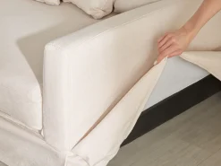 Clearance Beliani Paallinen 3-Istuttavalle Sohvalle Beige Gilja