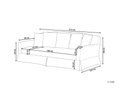 Cheap Beliani Paallinen 3-Istuttavalle Sohvalle Laivastonsininen Gilja