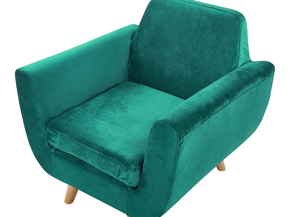 Tekstiilit<Beliani Paallinen Nojatuoliin Vihrea Sametti Bernes