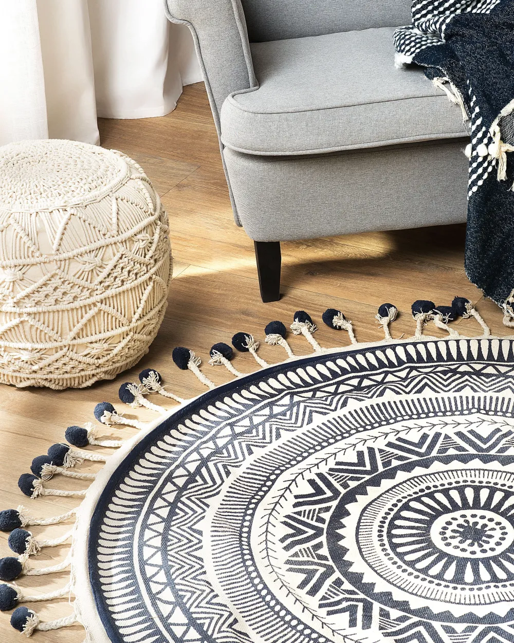 Tekstiilit<Beliani Paivapeitto 130 X 150 Tummansininen Nemli