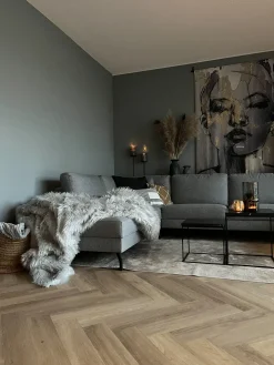 Tekstiilit<Beliani Paivapeitto Vaaleanharmaa 200 X 220 Cm Delice