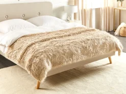 Tekstiilit<Beliani Paivapeitto Vaaleanruskea 200 X 220 Cm Delice