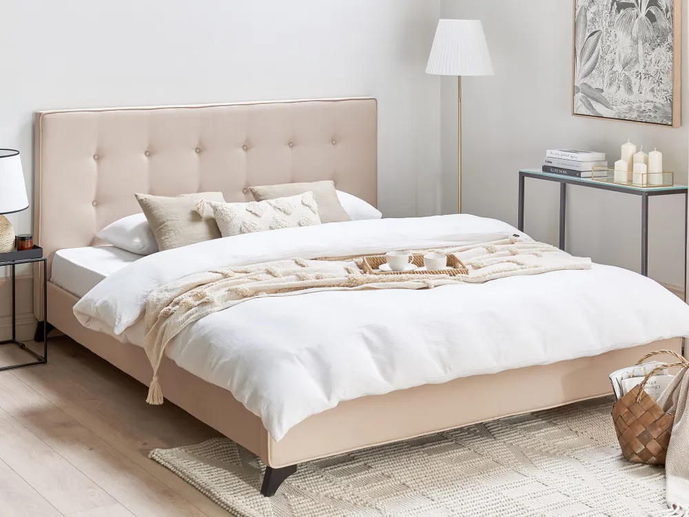 New Beliani Parisanky Kangas Beige 180 X 200 Cm Ambassador