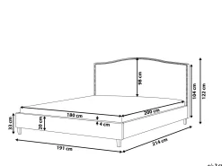Clearance Beliani Parisanky Kangas Led-Valot Tummanharmaa 180 X 200 Cm Montpellier