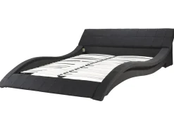 Sängyt<Beliani Parisanky Kangas Musta 180 X 200 Cm Vichy