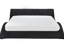 Sängyt<Beliani Parisanky Kangas Musta 180 X 200 Cm Vichy