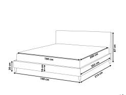 Sängyt<Beliani Parisanky Kangas Musta 180 X 200 Cm Fitou