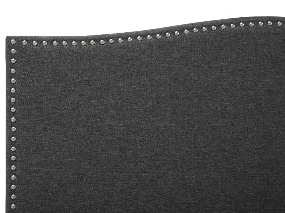 New Beliani Parisanky Kangas Säilytystila Led-Valot Tummanharmaa 180 X 200 Cm Montpellier