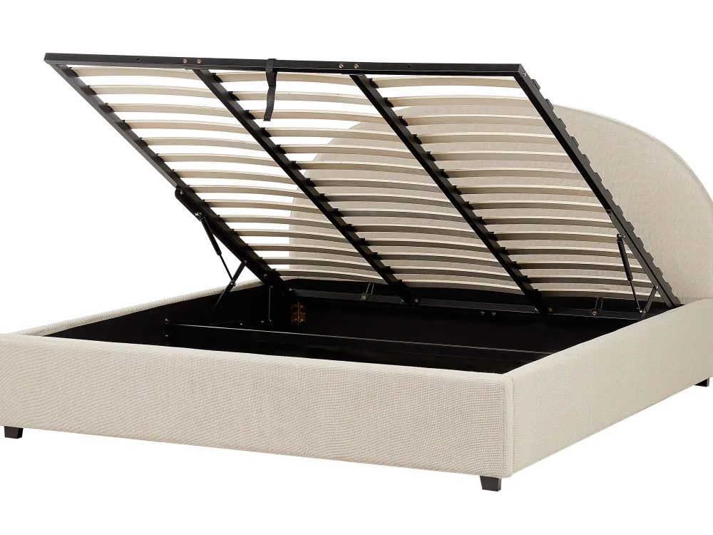 Sängyt<Beliani Parisanky Kangas Säilytystila Beige 180 X 200 Cm Vaucluse