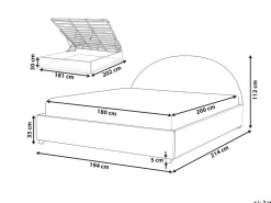 Sängyt<Beliani Parisanky Kangas Säilytystila Beige 180 X 200 Cm Vaucluse