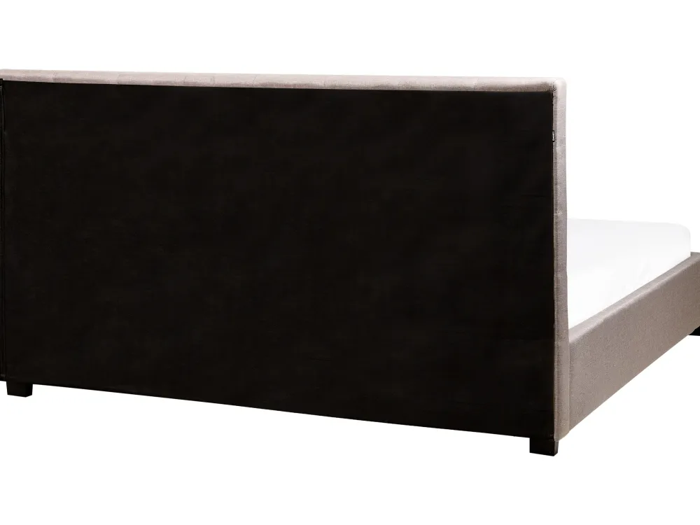 Sängyt<Beliani Parisanky Kangas Säilytystila Vaaleanharmaa 180 X 200 Cm La Rochelle