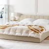 Clearance Beliani Parisanky Kangas Säilytystila Beige 180 X 200 Cm Dreux