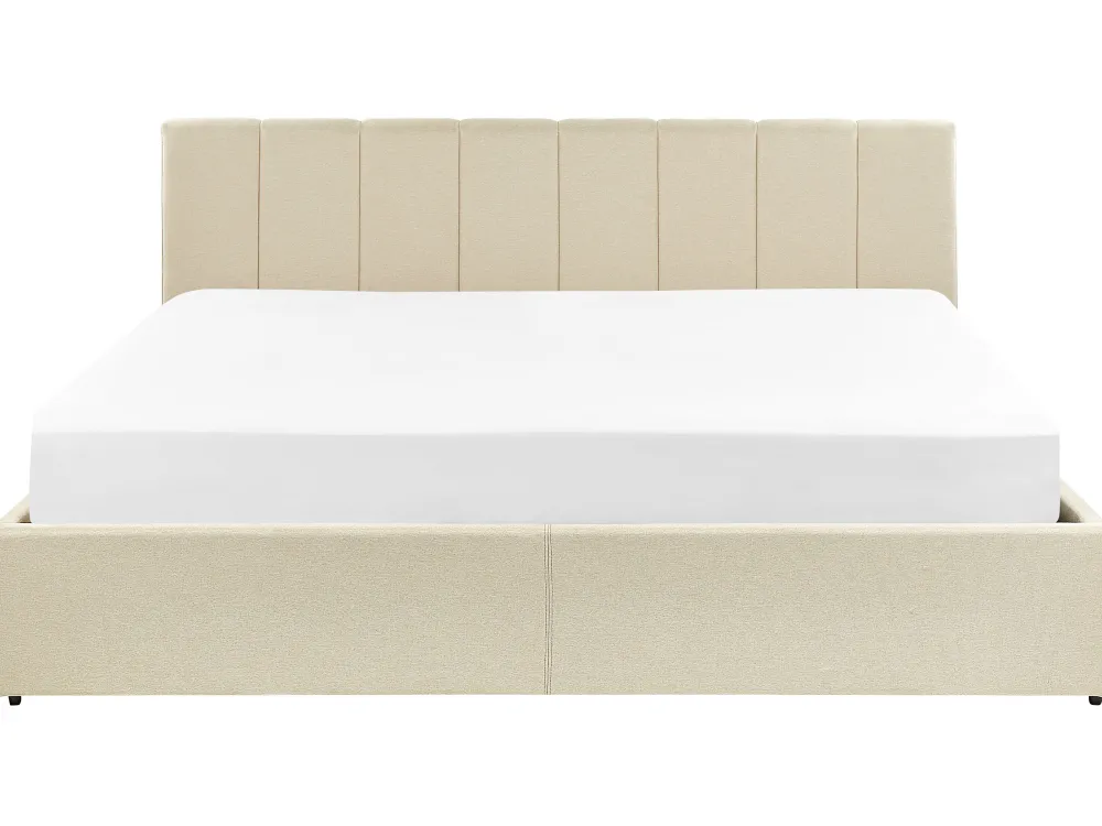 Clearance Beliani Parisanky Kangas Säilytystila Beige 180 X 200 Cm Dreux