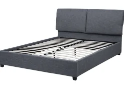 Best Sale Beliani Parisanky Kangas Tummanharmaa 180 X 200 Cm Belfort