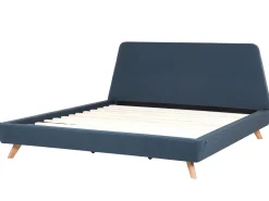 Sängyt<Beliani Parisanky Kangas Tummansininen 180 X 200 Cm Vienne