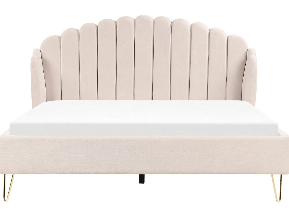 Sängyt<Beliani Parisanky Kangas Vaalea Beige 180 X 200 Cm Ambillou