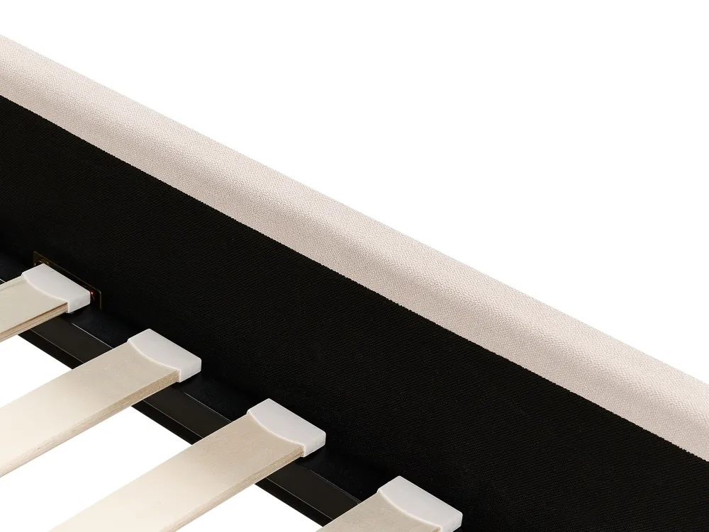 Sängyt<Beliani Parisanky Kangas Vaalea Beige 180 X 200 Cm Ambillou