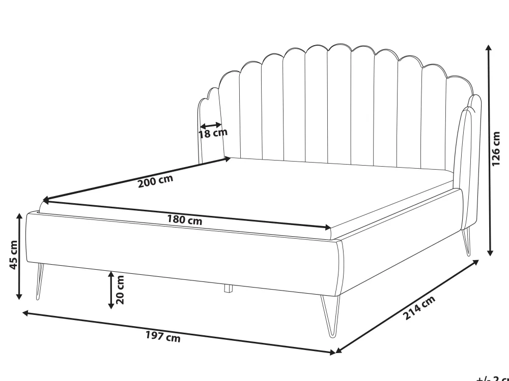 Sängyt<Beliani Parisanky Kangas Vaalea Beige 180 X 200 Cm Ambillou