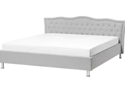 Sängyt<Beliani Parisanky Kangas Vaaleanharmaa 180 X 200 Cm Metz