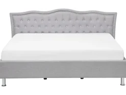 Sängyt<Beliani Parisanky Kangas Vaaleanharmaa 180 X 200 Cm Metz