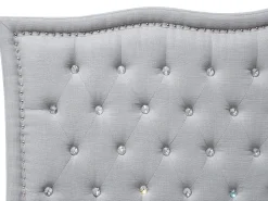 Sängyt<Beliani Parisanky Kangas Vaaleanharmaa 180 X 200 Cm Metz