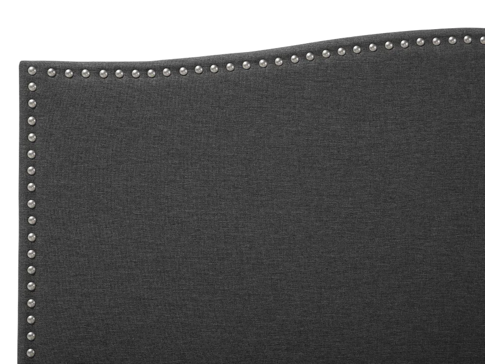 Sängyt<Beliani Parisanky Kangas Vaaleat Led-Valot Tummanharmaa 180 X 200 Cm Montpellier