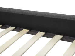 Sängyt<Beliani Parisanky Kangas Vaaleat Led-Valot Tummanharmaa 180 X 200 Cm Montpellier