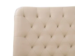 Outlet Beliani Parisanky Keinonahka Beige 180 X 200 Cm Essonne