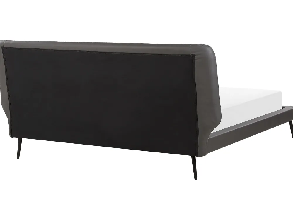 Sängyt<Beliani Parisanky Keinonahka Harmaa 180 X 200 Cm Essonne