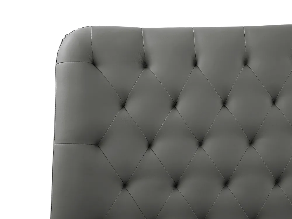 Sängyt<Beliani Parisanky Keinonahka Harmaa 180 X 200 Cm Essonne