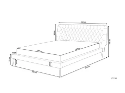 Sängyt<Beliani Parisanky Keinonahka Harmaa 180 X 200 Cm Essonne