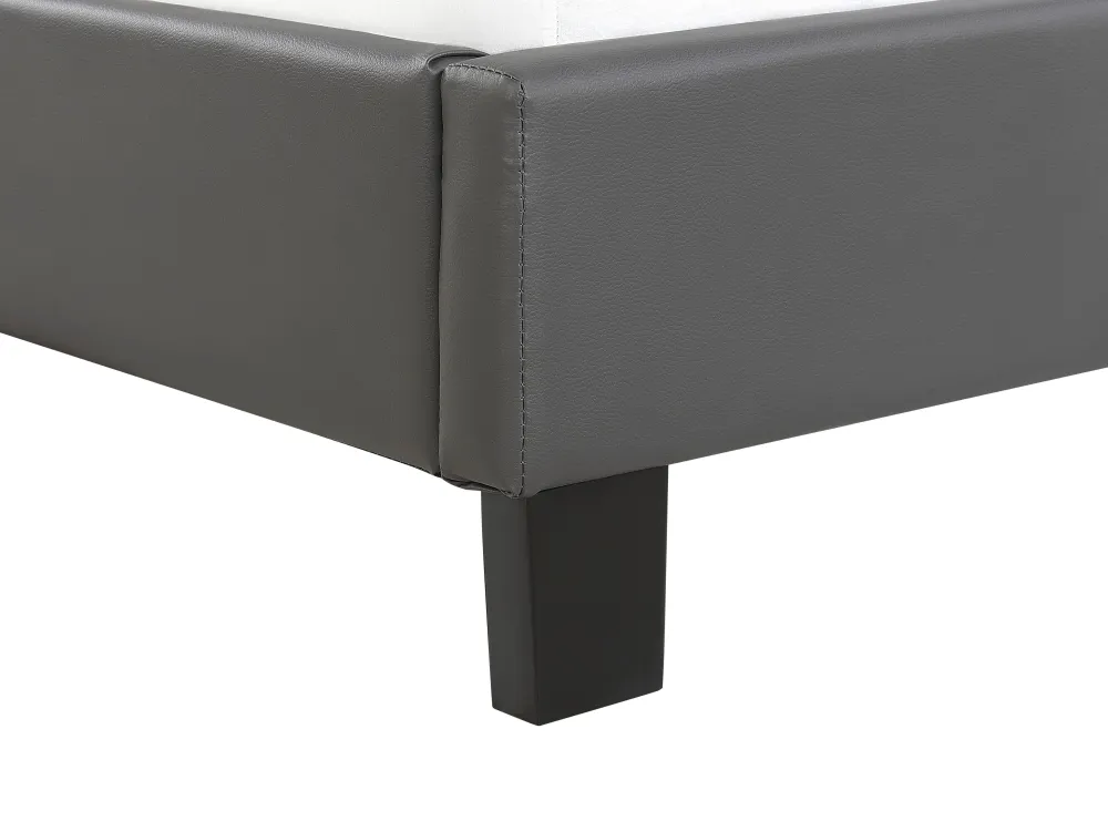 Clearance Beliani Parisanky Keinonahka Harmaa 180 X 200 Cm Poitiers