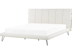 Sängyt<Beliani Parisanky Keinonahka Kermanvalkoinen 180 X 200 Cm Betin